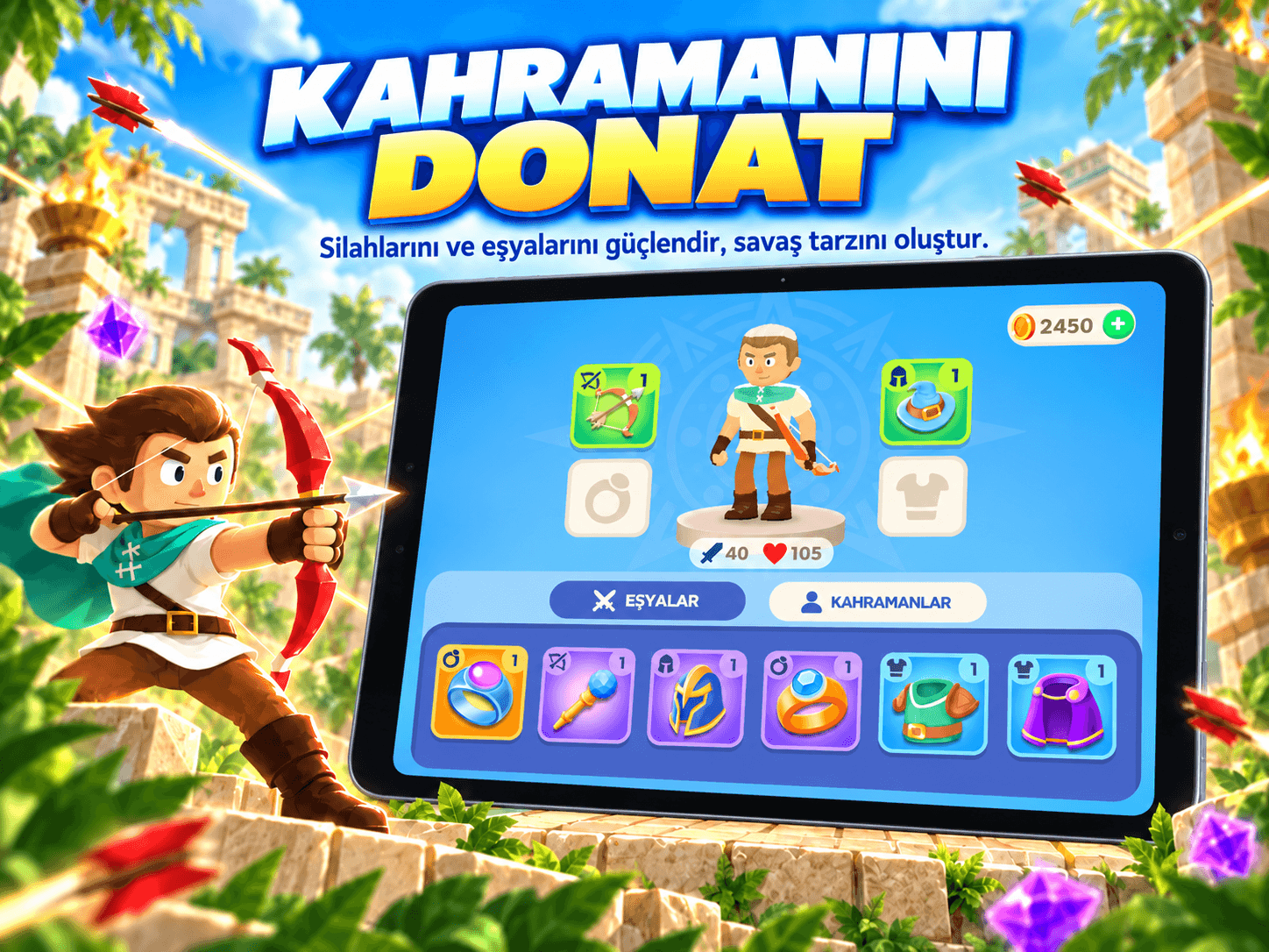 The Archer Taktiksel Donanım Ekranı